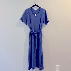 NWT Roolee Blue Cotton Midi Dress Medium